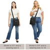 image:imageBaggallini Horizon Crossbody Bags for Women 10x105 Lightweight WaterResistant Nylon RFID Purse Handbag wWristlet IncludedPewter Zebra Emboss