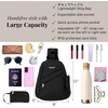 image:imageBaggallini Medium Sling Backpack  9x11 Lightweight Sling Bag with Convertible Adjustable Shoulder StrapBlack