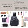 image:imageBaggallini Medium Sling Backpack  9x11 Lightweight Sling Bag with Convertible Adjustable Shoulder StrapFrench Navy