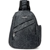 image:imageBaggallini Medium Sling Backpack  9x11 Lightweight Sling Bag with Convertible Adjustable Shoulder StrapMidnight Blossom