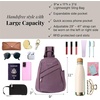 image:imageBaggallini Medium Sling Backpack  9x11 Lightweight Sling Bag with Convertible Adjustable Shoulder StrapMisty Purple