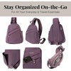 image:imageBaggallini Medium Sling Backpack  9x11 Lightweight Sling Bag with Convertible Adjustable Shoulder StrapMisty Purple