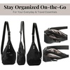 image:imageBaggallini Mini Sling  12x7 Sling Crossbody Bag Backpack with Adjustable Shoulder StrapBlack Cheetah Emboss