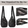 image:imageBaggallini Mini Sling  12x7 Sling Crossbody Bag Backpack with Adjustable Shoulder StrapBlack Quilt