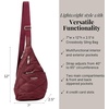 image:imageBaggallini Mini Sling  12x7 Sling Crossbody Bag Backpack with Adjustable Shoulder StrapDark Cherry Quilt