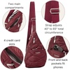 image:imageBaggallini Mini Sling  12x7 Sling Crossbody Bag Backpack with Adjustable Shoulder StrapDark Cherry Quilt