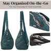 image:imageBaggallini Mini Sling  12x7 Sling Crossbody Bag Backpack with Adjustable Shoulder StrapEmerald Quilt