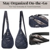 image:imageBaggallini Mini Sling  12x7 Sling Crossbody Bag Backpack with Adjustable Shoulder StrapFrench Navy Quilt