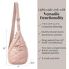 image:imageBaggallini Mini Sling  12x7 Sling Crossbody Bag Backpack with Adjustable Shoulder StrapRose Metallic Quilt