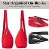 image:imageBaggallini Mini Sling  12x7 Sling Crossbody Bag Backpack with Adjustable Shoulder StrapScarlet Red