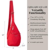 image:imageBaggallini Mini Sling  12x7 Sling Crossbody Bag Backpack with Adjustable Shoulder StrapScarlet Red