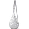 image:imageBaggallini Mini Sling  12x7 Sling Crossbody Bag Backpack with Adjustable Shoulder StrapSilver Metallic Quilt
