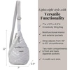 image:imageBaggallini Mini Sling  12x7 Sling Crossbody Bag Backpack with Adjustable Shoulder StrapSilver Metallic Quilt