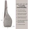image:imageBaggallini Mini Sling  12x7 Sling Crossbody Bag Backpack with Adjustable Shoulder StrapSteel Grey Twill