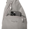 image:imageBaggallini Mini Sling  12x7 Sling Crossbody Bag Backpack with Adjustable Shoulder StrapSteel Grey Twill