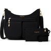 image:imageBaggallini Modern Everywhere Crossbody Bag for Women 11x9x45 Rfid Hobo BagBlack W Gold Hardware