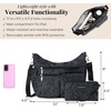 image:imageBaggallini Modern Everywhere Crossbody Bag for Women 11x9x45 Rfid Hobo BagMidnight Blossom Print