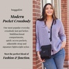 image:imageBaggallini Modern Pocket Crossbody Bag for Women 85x85 Handbag Purse with RFID Lightweight WaterResistantBlack