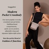 image:imageBaggallini Modern Pocket Crossbody Bag for Women 85x85 Handbag Purse with RFID Lightweight WaterResistantBlack Puff
