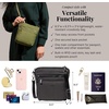 image:imageBaggallini Modern Pocket Crossbody Bag for Women 85x85 Handbag Purse with RFID Lightweight WaterResistantBlack Puff