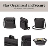 image:imageBaggallini Modern Pocket Crossbody Bag for Women 85x85 Handbag Purse with RFID Lightweight WaterResistantBlack Puff
