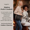 image:imageBaggallini Modern Pocket Crossbody Bag for Women 85x85 Handbag Purse with RFID Lightweight WaterResistantBlack Quilt