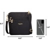 image:imageBaggallini Modern Pocket Crossbody Bag for Women 85x85 Handbag Purse with RFID Lightweight WaterResistantBlack W Gold Hardware