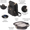 image:imageBaggallini Modern Pocket Crossbody Bag for Women 85x85 Handbag Purse with RFID Lightweight WaterResistantBlack W Gold Hardware