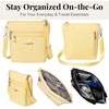image:imageBaggallini Modern Pocket Crossbody Bag for Women 85x85 Handbag Purse with RFID Lightweight WaterResistantButter Yellow