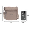 image:imageBaggallini Modern Pocket Crossbody Bag for Women 85x85 Handbag Purse with RFID Lightweight WaterResistantMoonrock