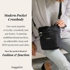 image:imageBaggallini Modern Pocket Crossbody Bag for Women 85x85 Handbag Purse with RFID Lightweight WaterResistantMoonrock