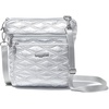 image:imageBaggallini Modern Pocket Crossbody Bag for Women 85x85 Handbag Purse with RFID Lightweight WaterResistantSilver Metallic Quilt