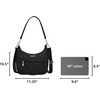 image:imageBaggallini Modern Pocket Half Moon 11x105 Shoulder Women WReplaceable Straps Converts to Crossbody BagBlack