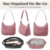 image:imageBaggallini Modern Pocket Half Moon 11x105 Shoulder Women WReplaceable Straps Converts to Crossbody BagDusty Mauve