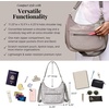 image:imageBaggallini Modern Pocket Half Moon 11x105 Shoulder Women WReplaceable Straps Converts to Crossbody BagLight Grey Petal