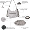 image:imageBaggallini Modern Pocket Half Moon 11x105 Shoulder Women WReplaceable Straps Converts to Crossbody BagLight Grey Petal