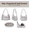 image:imageBaggallini Modern Pocket Half Moon 11x105 Shoulder Women WReplaceable Straps Converts to Crossbody BagLight Grey Petal
