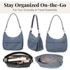 image:imageBaggallini Modern Pocket Half Moon 11x105 Shoulder Women WReplaceable Straps Converts to Crossbody BagMist
