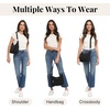 image:imageBaggallini Modern Pocket Half Moon 11x105 Shoulder Women WReplaceable Straps Converts to Crossbody BagSterling Shimmer