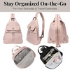 image:imageBaggallini Naples Convertible Backpack  Travel Sling Crossbody  12 Nylon Handbag wRFID amp Padded Tablet SleeveBallet Pink