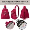 image:imageBaggallini Naples Convertible Backpack  Travel Sling Crossbody  12 Nylon Handbag wRFID amp Padded Tablet SleeveBeet Red