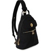 image:imageBaggallini Naples Convertible Backpack  Travel Sling Crossbody  12 Nylon Handbag wRFID amp Padded Tablet SleeveBlack  Gold Hardware