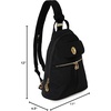 image:imageBaggallini Naples Convertible Backpack  Travel Sling Crossbody  12 Nylon Handbag wRFID amp Padded Tablet SleeveBlack  Gold Hardware