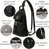 image:imageBaggallini Naples Convertible Backpack  Travel Sling Crossbody  12 Nylon Handbag wRFID amp Padded Tablet SleeveBlack  Gold Hardware