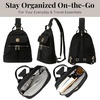 image:imageBaggallini Naples Convertible Backpack  Travel Sling Crossbody  12 Nylon Handbag wRFID amp Padded Tablet SleeveBlack  Gold Hardware