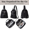 image:imageBaggallini Naples Convertible Backpack  Travel Sling Crossbody  12 Nylon Handbag wRFID amp Padded Tablet SleeveBlack Quilt