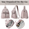 image:imageBaggallini Naples Convertible Backpack  Travel Sling Crossbody  12 Nylon Handbag wRFID amp Padded Tablet SleeveBlush Shimmer