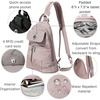 image:imageBaggallini Naples Convertible Backpack  Travel Sling Crossbody  12 Nylon Handbag wRFID amp Padded Tablet SleeveBlush Shimmer