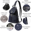 image:imageBaggallini Naples Convertible Backpack  Travel Sling Crossbody  12 Nylon Handbag wRFID amp Padded Tablet SleeveFrench Navy