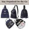 image:imageBaggallini Naples Convertible Backpack  Travel Sling Crossbody  12 Nylon Handbag wRFID amp Padded Tablet SleeveFrench Navy